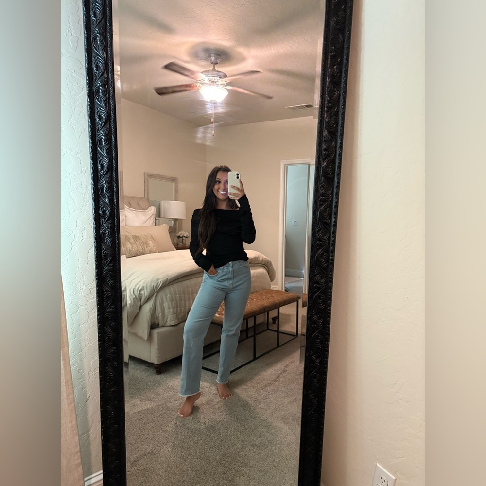 Amazon Black Long Sleeve Off Shoulder Top